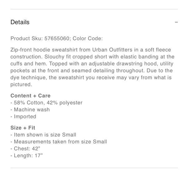 Urban outfitters yogi cropped hoodie NWT Small - Picture 5 of 8